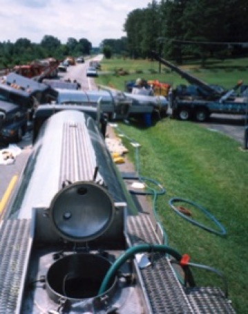 Latex Tanker Rollover Transfer Calhoun GA