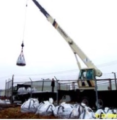 Boom Lifting Supersacks with Waste Atlanta, GA