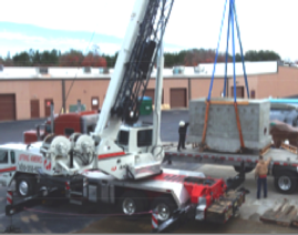 Pre-Cast 50,000 lb Weir Box Loaded from Remtech's Facility and Transported up to 600 Miles for Installation
