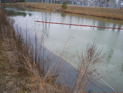 Transformer Fire Oil Removed from Detention Pond