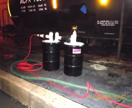 Displaced Vapors During TDI Tanker Transfer Treated
through Two Carbon Vapor Filters