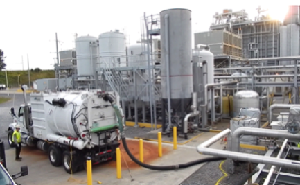 vacuum truck power plant oil cleanup