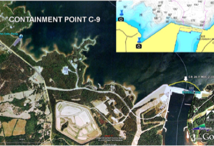 Digital GPS Mapping Spill Deployment Plan for
27,000-acre Watershed 
for Major Power Plant on Savannah River Hartwell Georgia