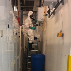 Draining Nitric Acid at Solar Cell Manufacturing Facility