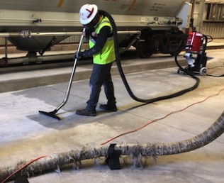 Cleanup of combustible dust with HEPA vacuum