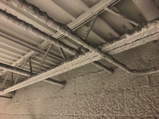 titanium and aluminum dust on rafters