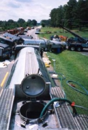 Tanker Rollover Emergency Product Transfer Adairsville Georgia