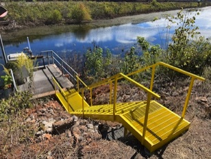 safety access to stormwater pond