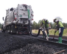 Vacuum Truck Hi Rail Coal Release Cleanup Atlanta Georgia