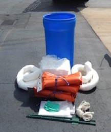 Spill Kit with Vinyl and Sorbent Boom and Pads